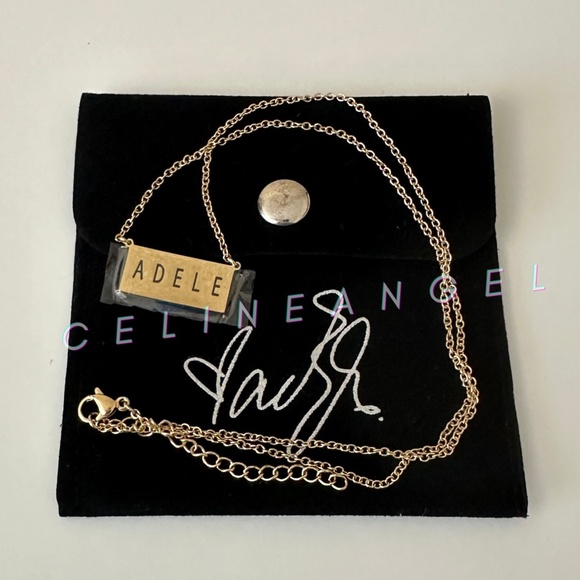 Official Weekends with Adele Gold Hello Necklace Las Vegas - Picture 4 of 6